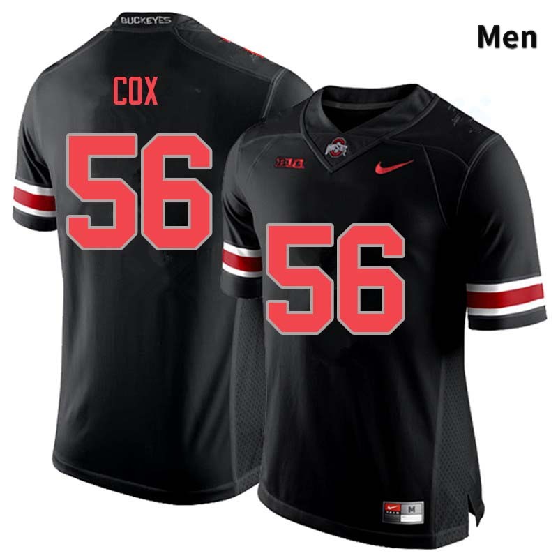 Ohio State Buckeyes Aaron Cox Men's #56 Blackout Authentic Stitched College Football Jersey